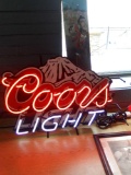 Coors Light neon beer sign