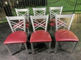 ray Metal Chairs With Red Seats