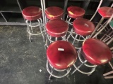 9 Red Bar Stools
