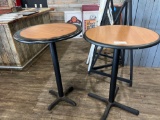 2 High Pedestal Tables