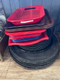 stack of trays