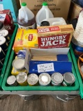 tray lot of oil vinegar and miscellaneous