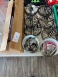 table lot misc. racks