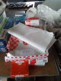 table lot of wax paper