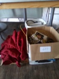 tablecloths and miscellaneous box lots