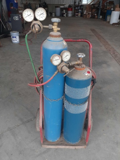 Acetylene Torch W Cart & Bottles