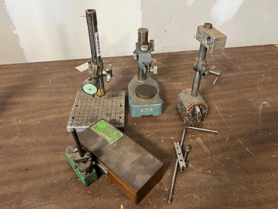 Lot of Inspection Stands Magnetic Bases, Indicator Accessories