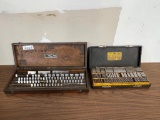 Lot of (2) Gage Block Sets as Pictured DoAll & Brown & Sharpe w/Wooden Cases
