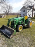 John Deere 4400 compact DSL/ HST tractor with 430 loader