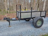 Heavy Duty 4 X 8 Army Trailer On 37 In.Tires. Dump Bed.