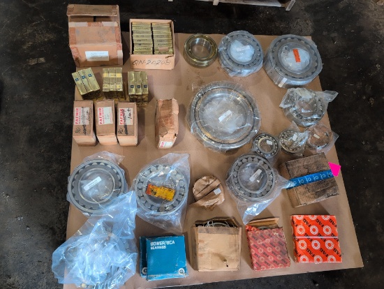 Contents of pallet to include bearings from Fag, SKF, Etc