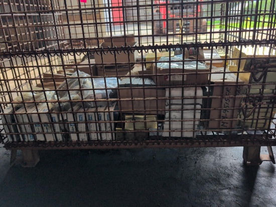 Wire crate of bearings from Fafnir, Skf, NDH, etc