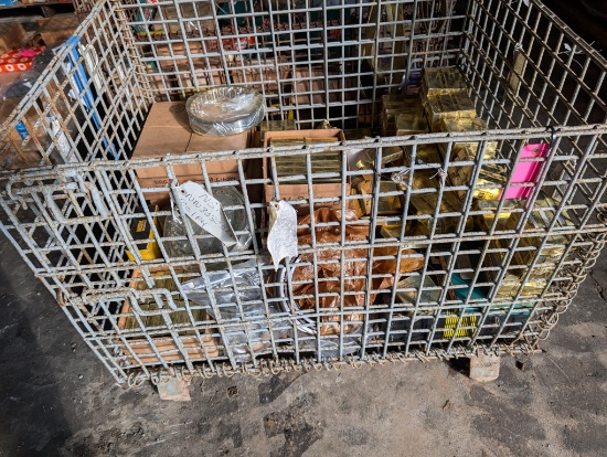Wire crate of bearings from Fafnir, Skf, NDH, etc