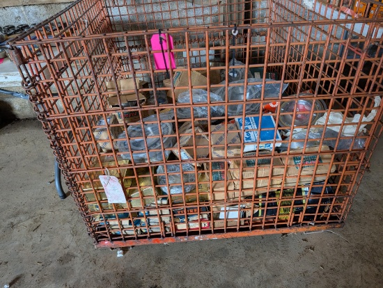 Wire crate of bearings from Fafnir, Skf, NDH, etc
