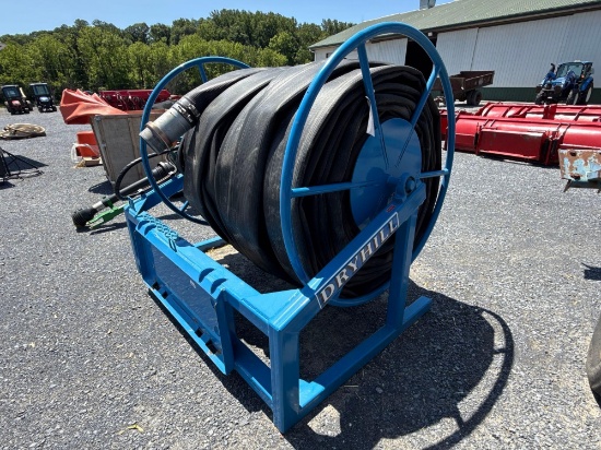 Dry Hill quick attach lay flat hose caddy with 1320 feet of 6 inch hose Rated at 250 psi