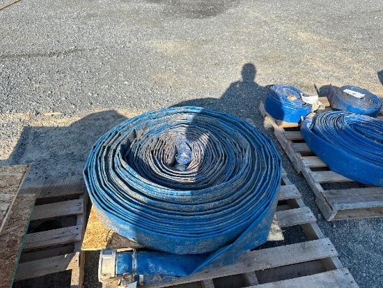 Approx. 70 Ft of 3 In. 100 PSI Lay Flat Hose