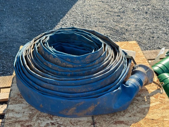 Approx. 100 Ft of 3 In. 100 PSI Lay Flat Hose