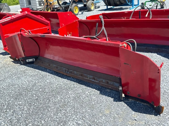 8' Snow Wolf Snow Plow W/21" Wings, Skid Loader Quick Attach