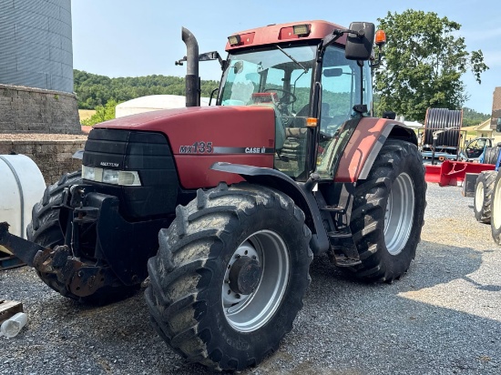 Case IH MX 135 4WD tractor with triple remotes Front and rear 3 point ,PTO showing 8321 hours