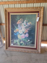 Reproduction Of The 1824 Painting "Still Life With Flowers And Grapes" By Cornelius van Spaendonck.