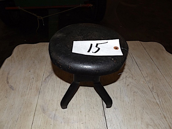 Small metal milking stool