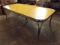 Chrome frame kitchen table with yellow top