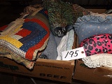 (4) boxes of blankets and throws