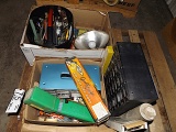 (2) Boxes = screw organizer, misc hand tools, putty knives