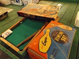Small pool table, bowling set, Notch game