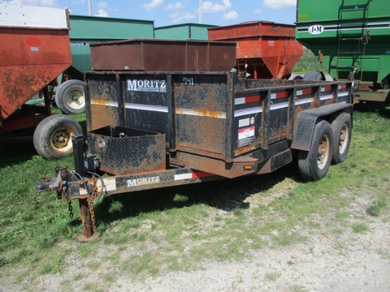 MORITZ DUMP TRAILER 12' TANDEM AXLE