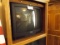 MAGNAVOX TV W/ OAK ENTERTAINMENT CENTER