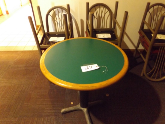 4 PUB CHAIRS & ROUND PUB TABLE