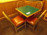 4 BANQUET CHAIRS W/ SQUARE TABLE