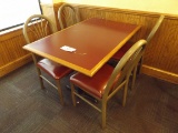 4 BANQUET CHAIRS W/ TABLE
