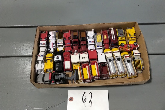 BOX OF 1/64 FIRE AND RESCUE VEHICLES