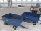 2 PC - BIG BLUE SIDED FLAT WAGONS