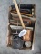 CAST IRON SMALL POT, PICTURE FRAMES