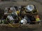 4 BOXES - ROPE, LIGHTS, SCREWS, FAUCET, ELECTRICAL WIRE