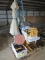 ROCKING CHAIR W/ FOOT STOOL, LAWYER BOOKS, STANDING UMBRELLA