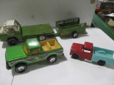 4 PC - NYLINT FARMS TRUCK & TRAILER, NYLINT BLAZER, OLD PICK-UP