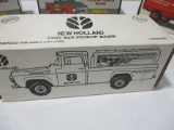 4 PC PRO HARDWARE TRUCK BANK, HARBOR FREIGHT BANK, NEW HOLLAND 1960 FORD BANK
