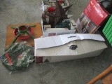 6.5' PRE-LIT CHRISTMAS TREE, TREE HOLDER, BOX OF LIGHTS, 48