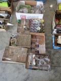 1 BOX 5 FLATS OF GLASSES, OIL LAMP