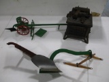 SULKY PLOW/WALK BEHIND PLOW, COCK STOVE