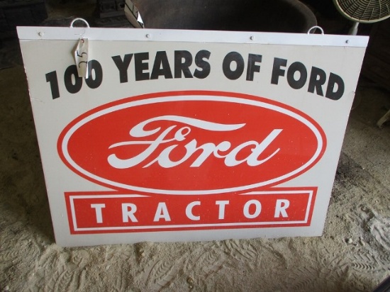 4' x 3' "100 Years of Ford" 2 sided Ford tractor sign