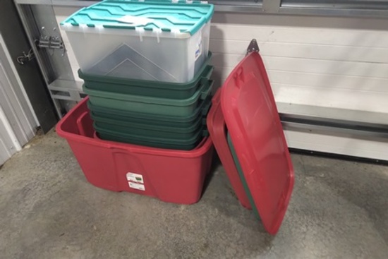 32 GAL TOTE, 6 - 18 GAL TOTES, 15 GAL TOTE