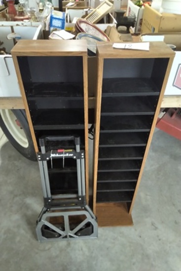 2 CASSETT SHELVES, FOLDABLE DOLLY