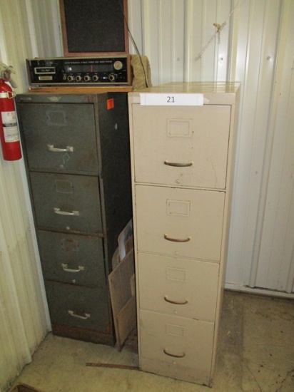 2 FILE CABINETS 4 DRAWER EACH, RADIO BIRKEMEIER - SHOP BIRKEMEIER - SHOP