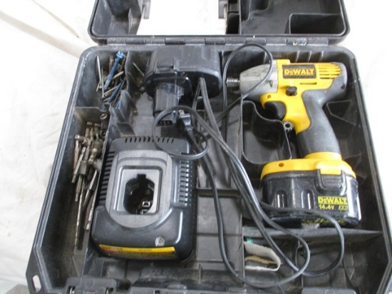 Dewalt Impact Drill 2 Batteries, Charger 14.4v
