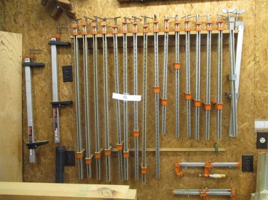 4 – 1' WOODEN CLAMPS, 10 – 2' WOODEN CLAMPS, 8 – 3' WOODEN CLAMPS